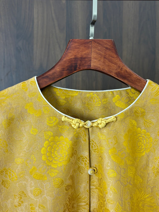 黃色桑蠶絲外套 Yellow Silk Jacket - Luxe Orienta CO., LIMITED