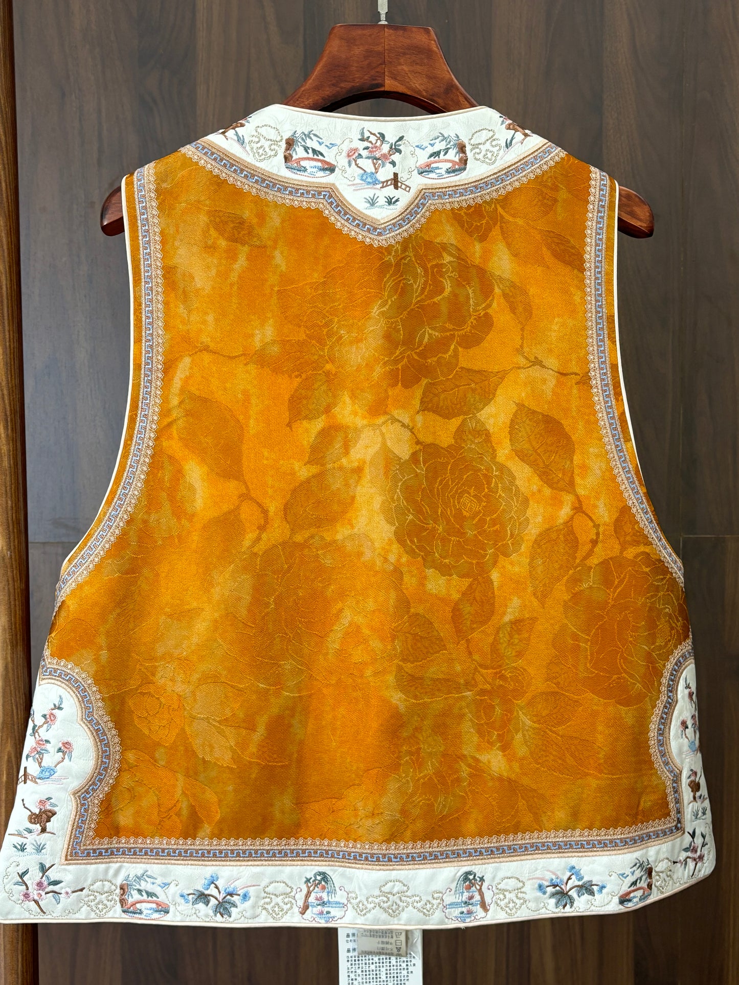 橙色宋錦雙面穿馬甲 Orange Songjin Double-sided Vest - Luxe Orienta CO., LIMITED