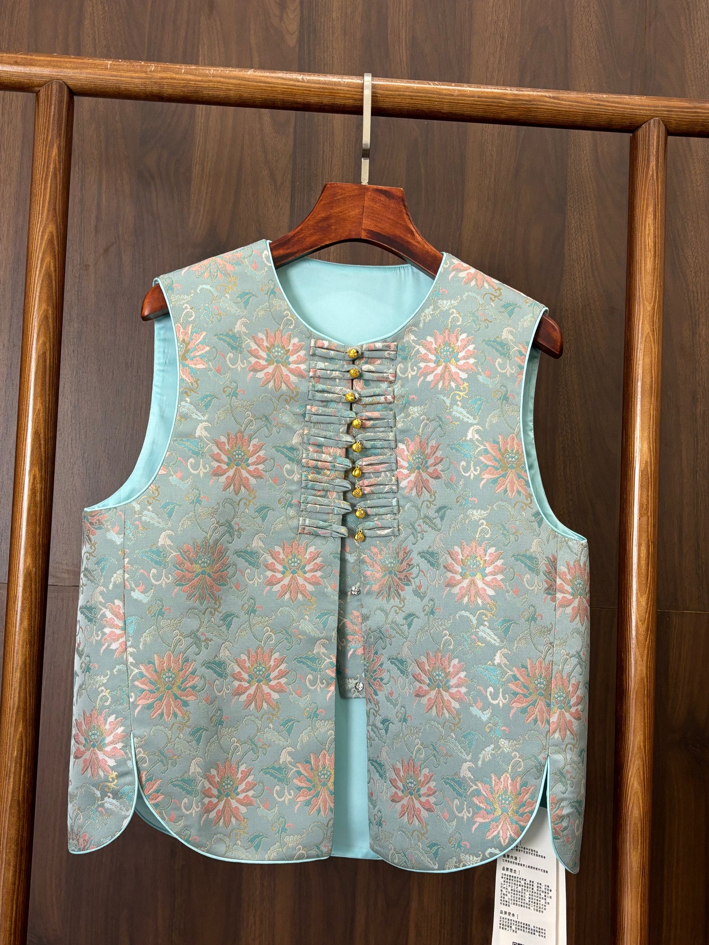 藍色新宋錦馬甲 Blue New Songjin Vest - Luxe Orienta CO., LIMITED
