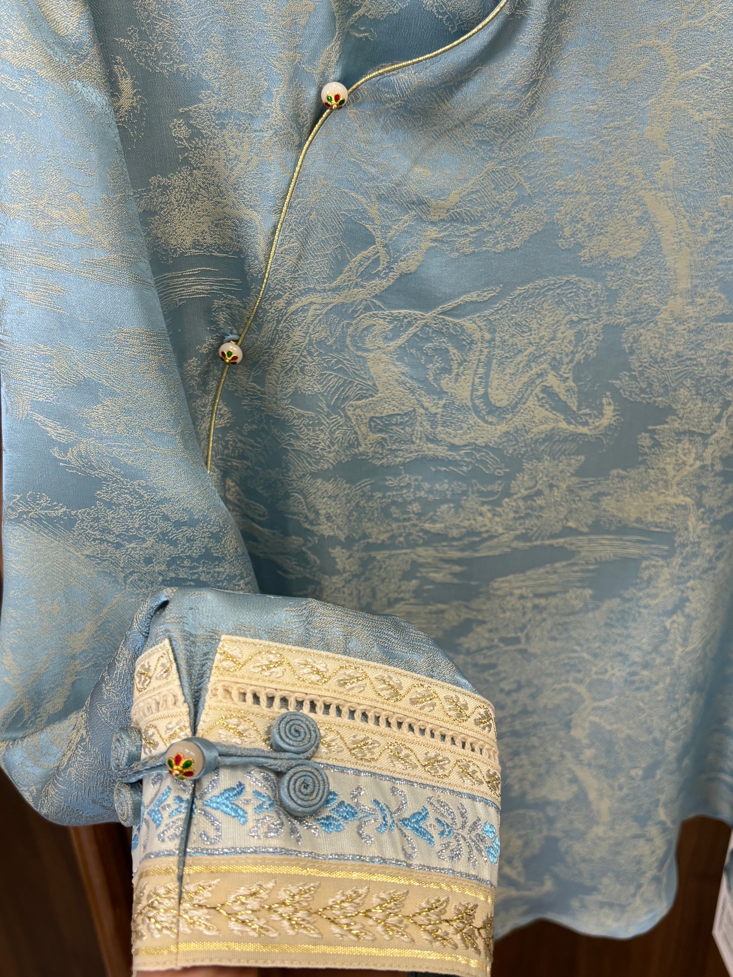 藍色桑蠶絲襯衣 Blue Silk Shirt - Luxe Orienta CO., LIMITED