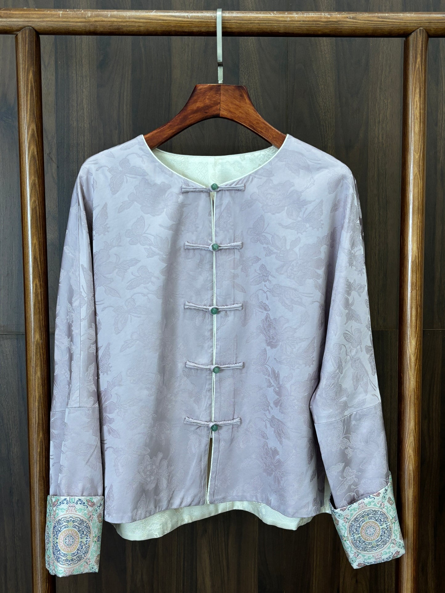 紫色人絲提花外套 Purple Rayon Jacquard Jacket - Luxe Orienta CO., LIMITED