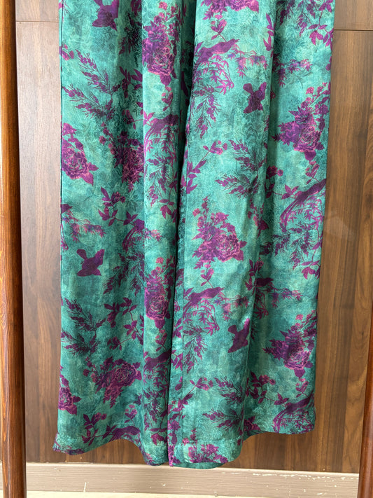 青綠色香雲紗褲子 Teal Xiangyunsha Pants - Luxe Orienta CO., LIMITED