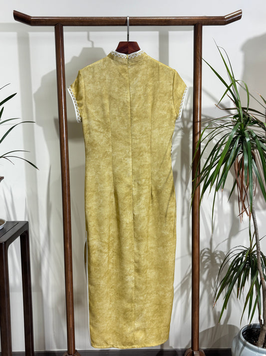 黃色旗袍 Yellow Qipao - Luxe Orienta CO., LIMITED