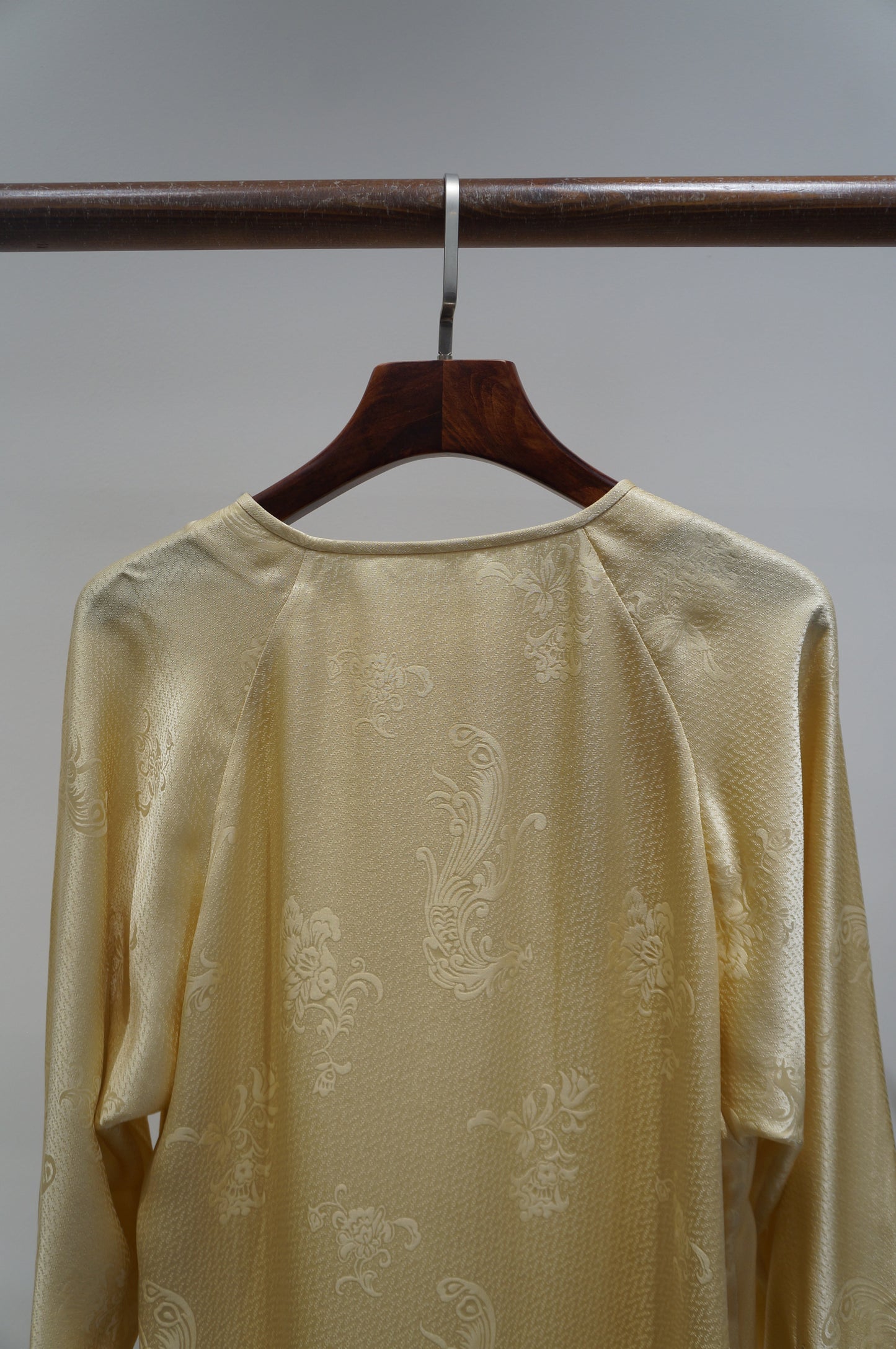Yellow Mulberry Silk Embroidered Blouse | Refined Chinese Elegance