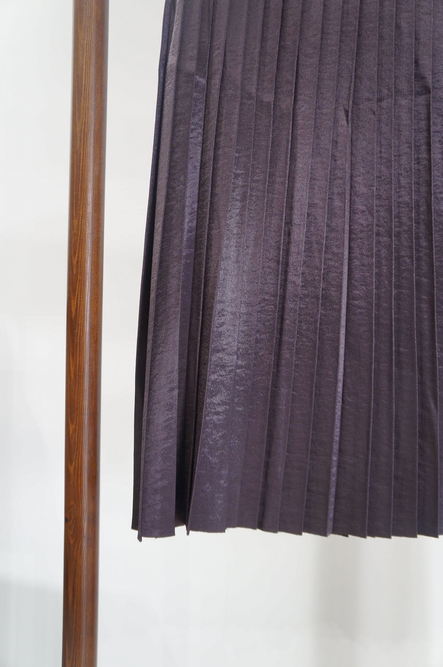 Purple Rayon Pleated Skirt | Modern Chinese Grace