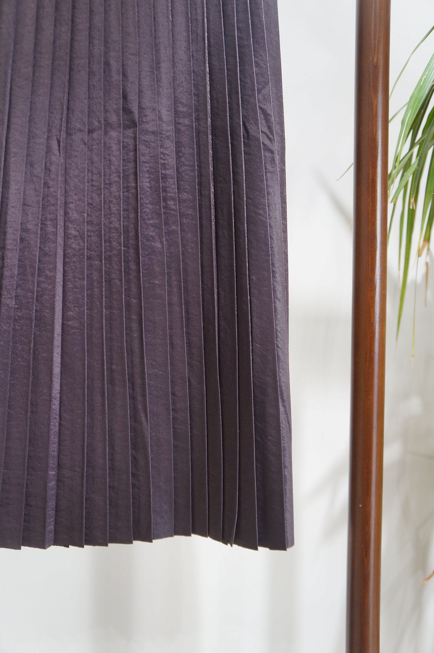 Purple Rayon Pleated Skirt | Modern Chinese Grace