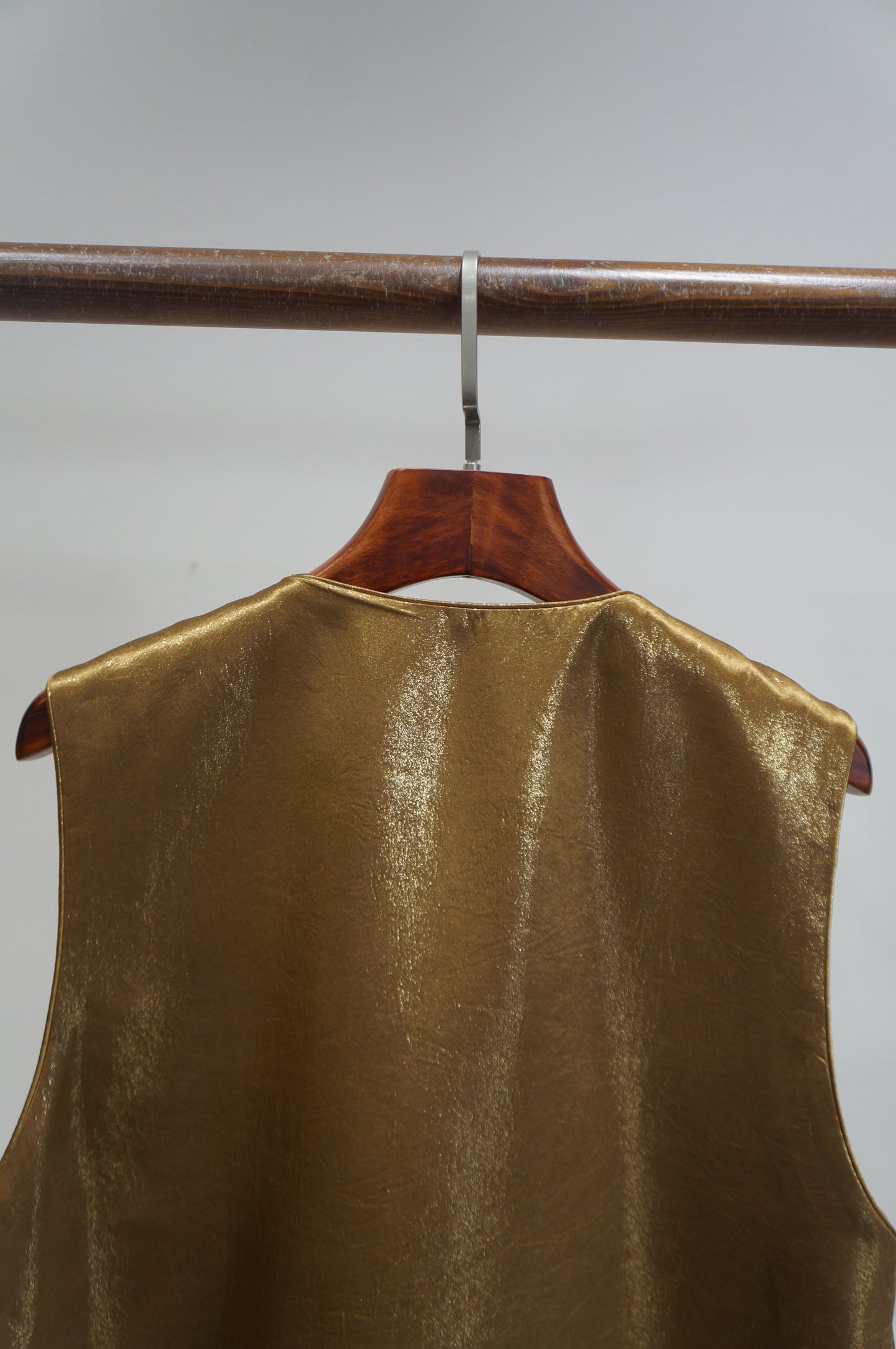 Gold Acetate Embroidered Vest | Elegant Chinese Heritage