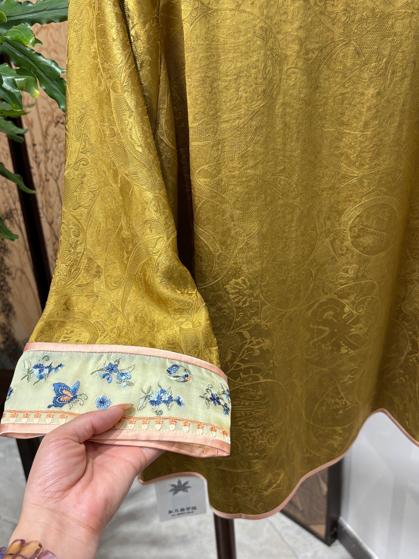 Yellow Xiangyunsha Embroidered Blouse | Luxe Orienta Modern Chinese Top