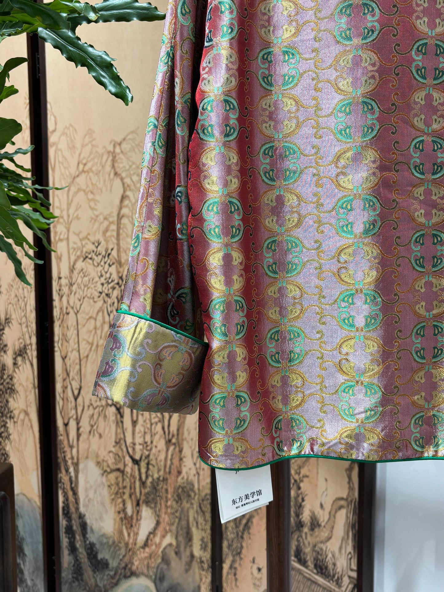 Pink Rayon Shu Brocade Jacket | Luxe Orienta Modern Chinese Outerwear