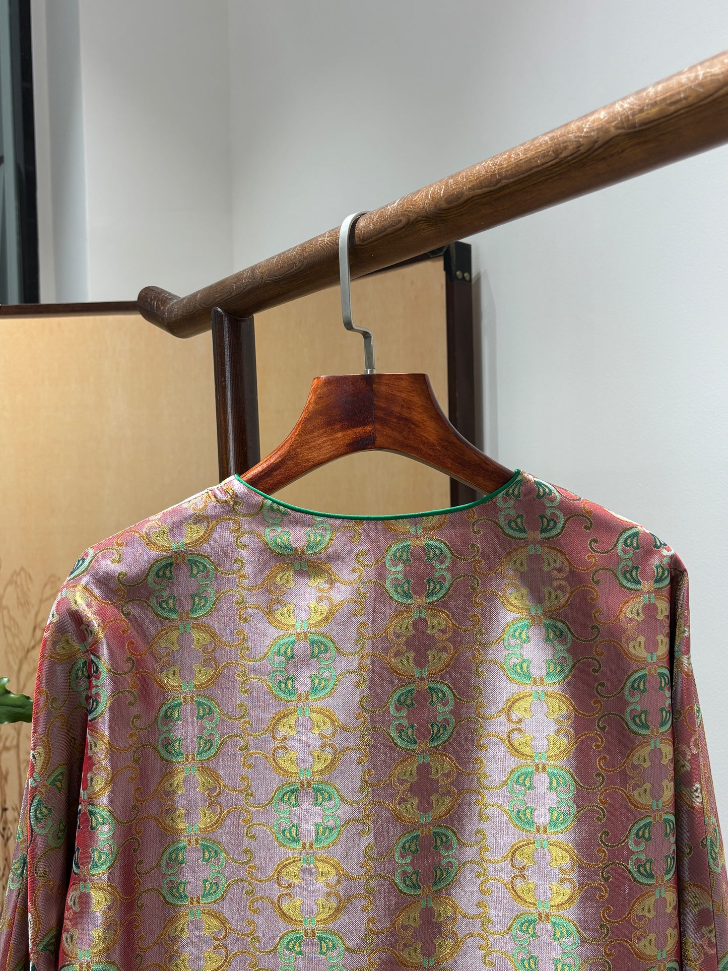 Pink Rayon Shu Brocade Jacket | Luxe Orienta Modern Chinese Outerwear