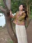 Yellow Heritage Mulberry Silk Shu Brocade Jacket | Luxe Orienta Modern Chinese Luxury Outerwear - Luxe Orienta CO., LIMITED