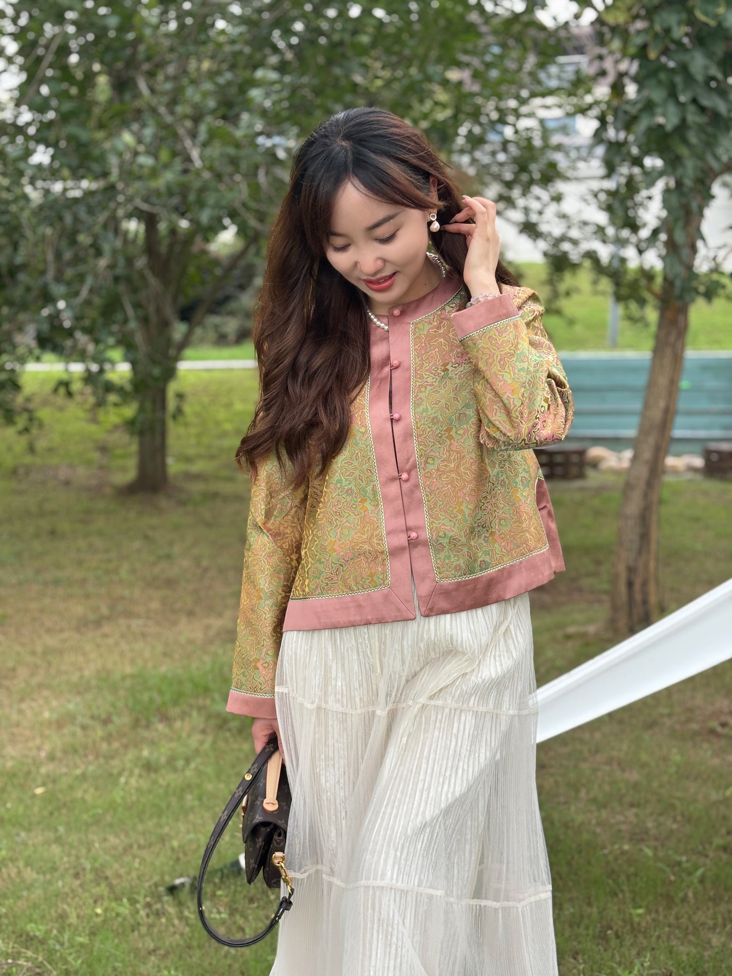 Yellow Heritage Mulberry Silk Shu Brocade Jacket | Luxe Orienta Modern Chinese Luxury Outerwear