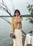 Yellow Heritage Mulberry Silk Shu Brocade Jacket | Luxe Orienta Modern Chinese Luxury Outerwear - Luxe Orienta CO., LIMITED