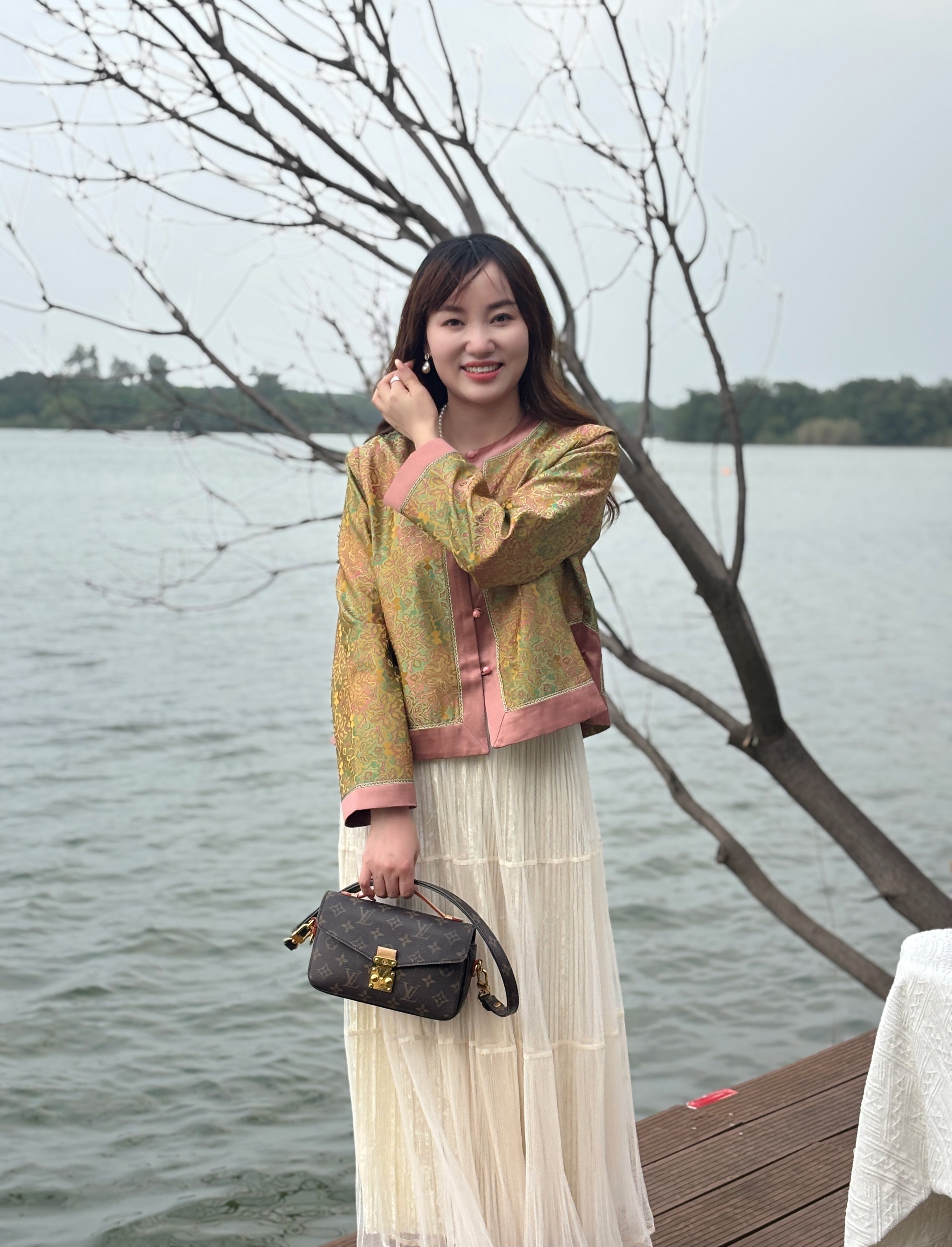 Yellow Heritage Mulberry Silk Shu Brocade Jacket | Luxe Orienta Modern Chinese Luxury Outerwear - Luxe Orienta CO., LIMITED