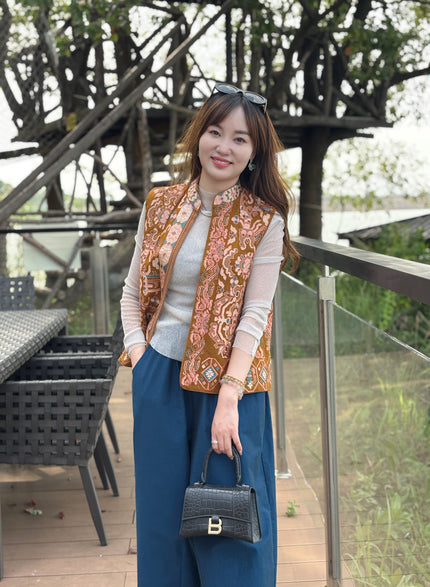 Yellow Embroidered Vest – Heritage-Inspired Elegance by LUXE ORIENTA - Luxe Orienta CO., LIMITED