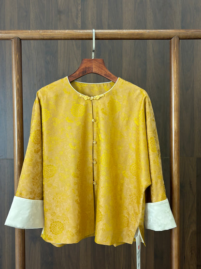 黃色桑蠶絲外套 Yellow Silk Jacket - Luxe Orienta CO., LIMITED