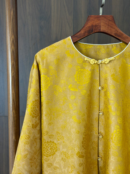 黃色桑蠶絲外套 Yellow Silk Jacket - Luxe Orienta CO., LIMITED