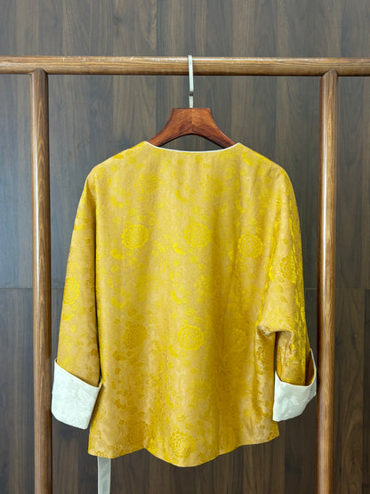 黃色桑蠶絲外套 Yellow Silk Jacket - Luxe Orienta CO., LIMITED