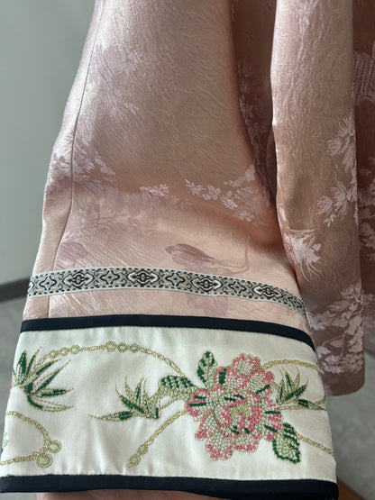 粉紅色提花刺繡外套 Pink Jacquard Embroidered Jacket - Luxe Orienta CO., LIMITED