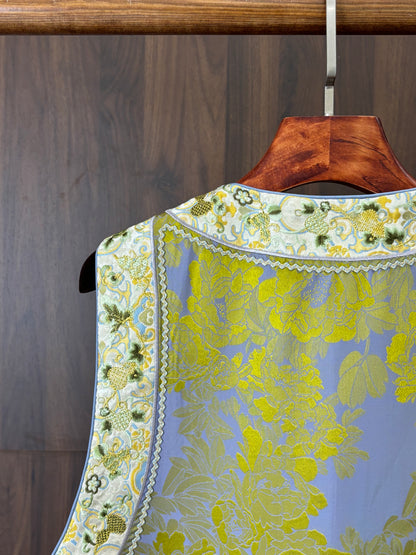 綠色宋錦雙面穿馬甲 Green Songjin Reversible Vest - Luxe Orienta CO., LIMITED
