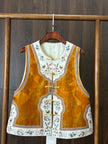 黃色宋錦刺繡雙面穿馬甲 Yellow Songjin Embroidered Reversible Vest - Luxe Orienta CO., LIMITED