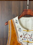黃色宋錦刺繡雙面穿馬甲 Yellow Songjin Embroidered Reversible Vest - Luxe Orienta CO., LIMITED