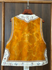 黃色宋錦刺繡雙面穿馬甲 Yellow Songjin Embroidered Reversible Vest - Luxe Orienta CO., LIMITED
