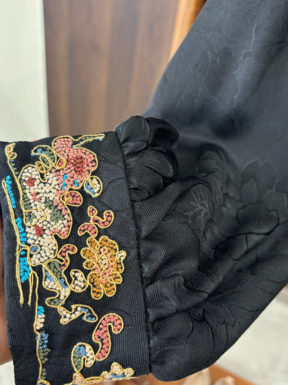 黑色桑蠶絲上衣 Black Silk Top - Luxe Orienta CO., LIMITED