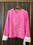 粉紅色人絲提花外套 Pink Rayon Jacquard Jacket - Luxe Orienta CO., LIMITED