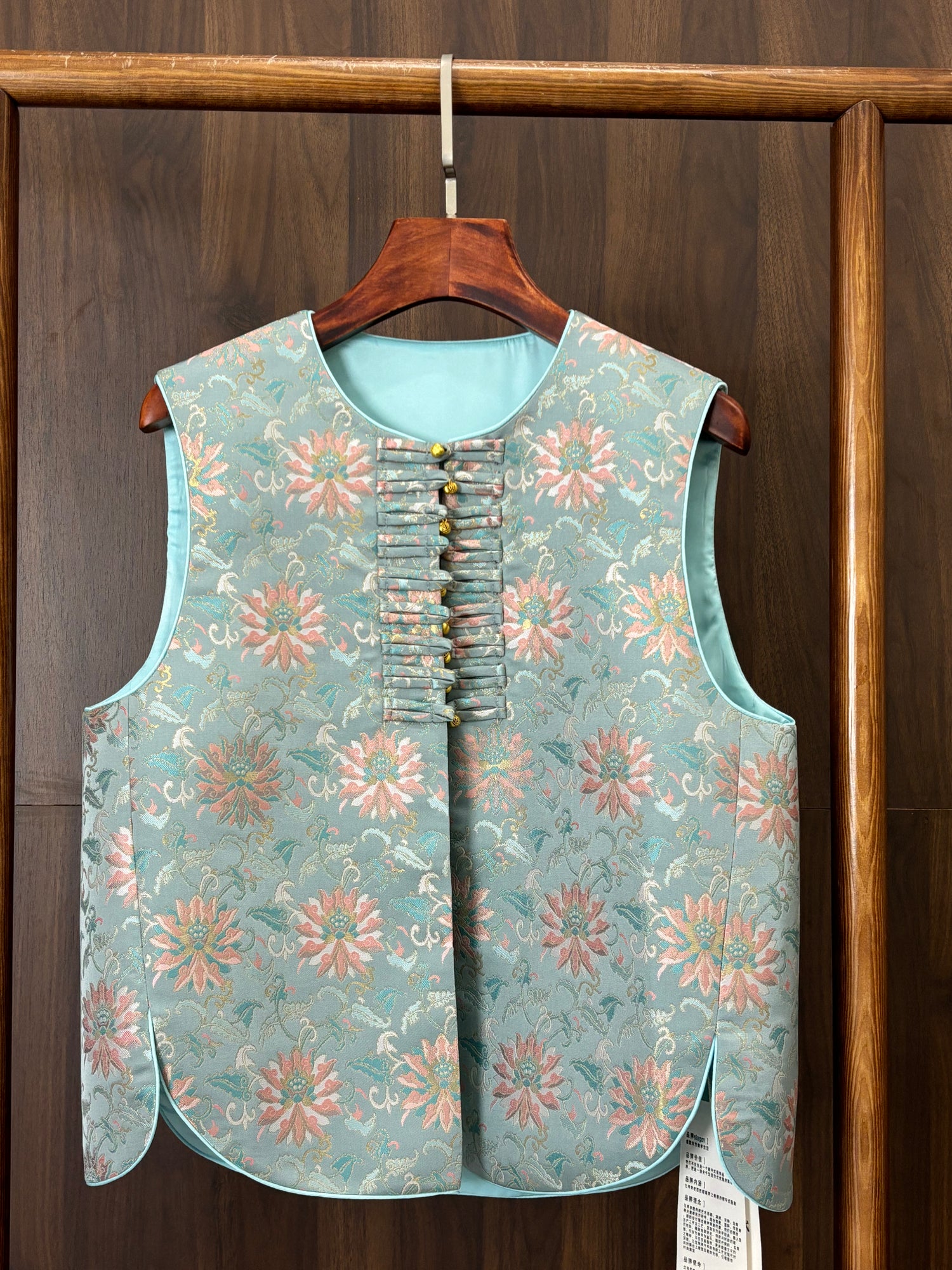 藍色新宋錦馬甲 Blue New Songjin Vest - Luxe Orienta CO., LIMITED