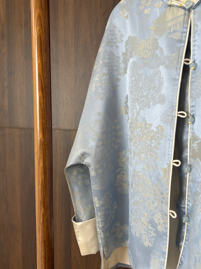 藍色蠶絲外套 Blue Silk Jacket - Luxe Orienta CO., LIMITED