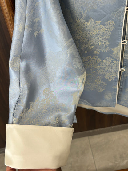 藍色蠶絲外套 Blue Silk Jacket - Luxe Orienta CO., LIMITED