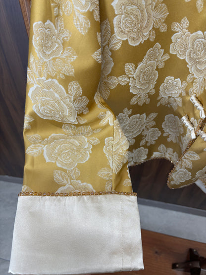 黃色人絲提花外套 Yellow Rayon Jacquard Jacket - Luxe Orienta CO., LIMITED