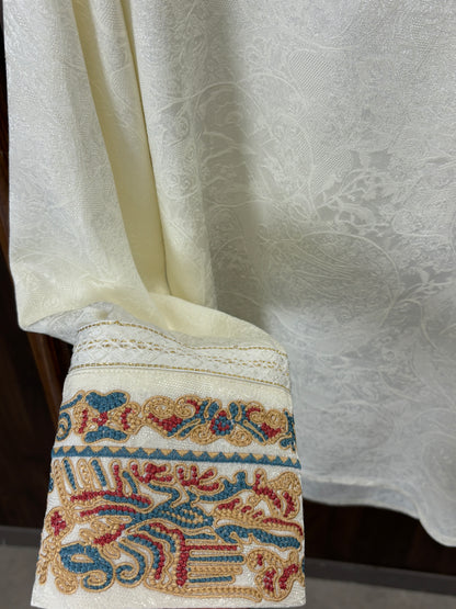 白色人絲提花上衣 White Rayon Jacquard Top - Luxe Orienta CO., LIMITED
