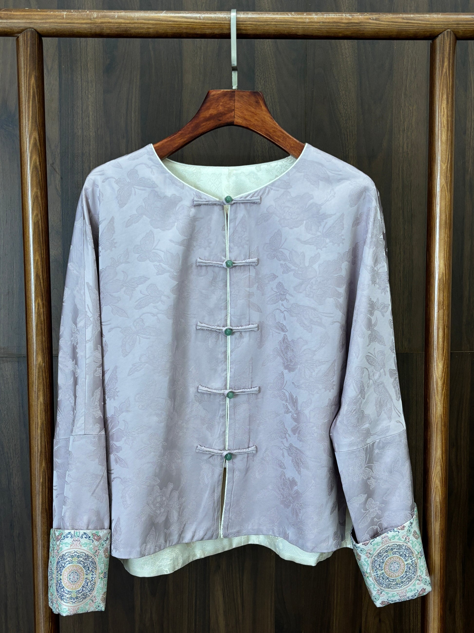 紫色人絲提花外套 Purple Rayon Jacquard Jacket - Luxe Orienta CO., LIMITED