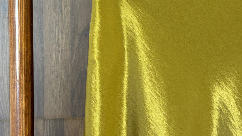 金色醋酸半裙 Gold Acetate Midi Skirt - Luxe Orienta CO., LIMITED