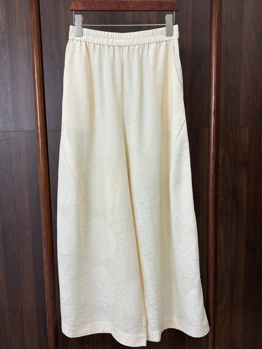 白色醋酸褲 White Acetate Pants - Luxe Orienta CO., LIMITED