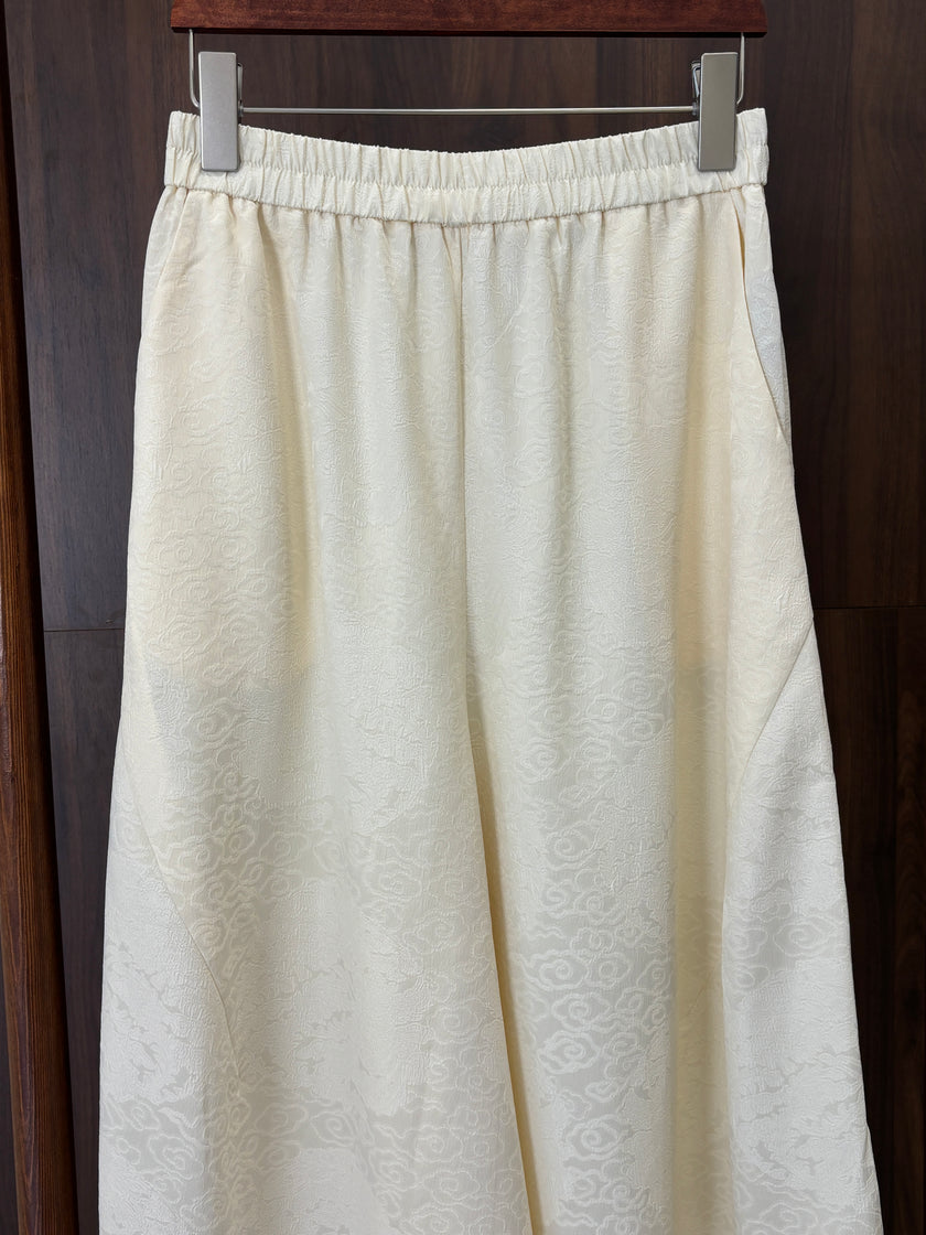 白色醋酸褲 White Acetate Pants - Luxe Orienta CO., LIMITED