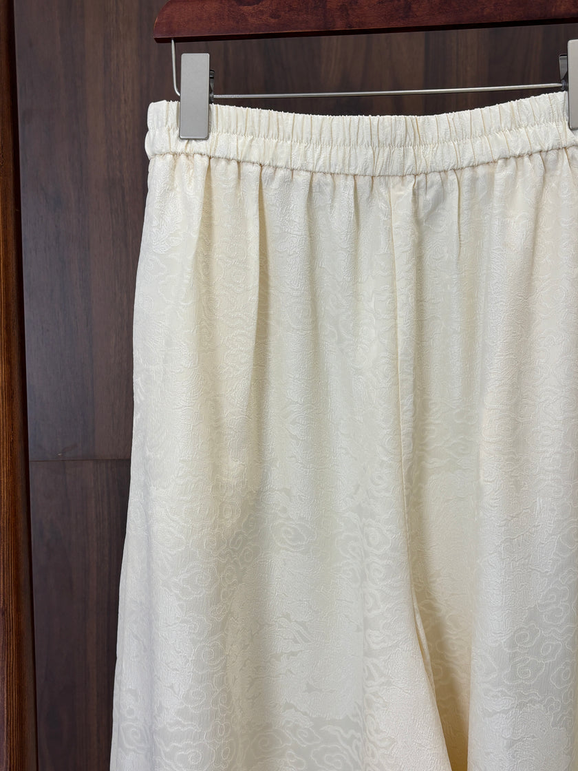 白色醋酸褲 White Acetate Pants - Luxe Orienta CO., LIMITED