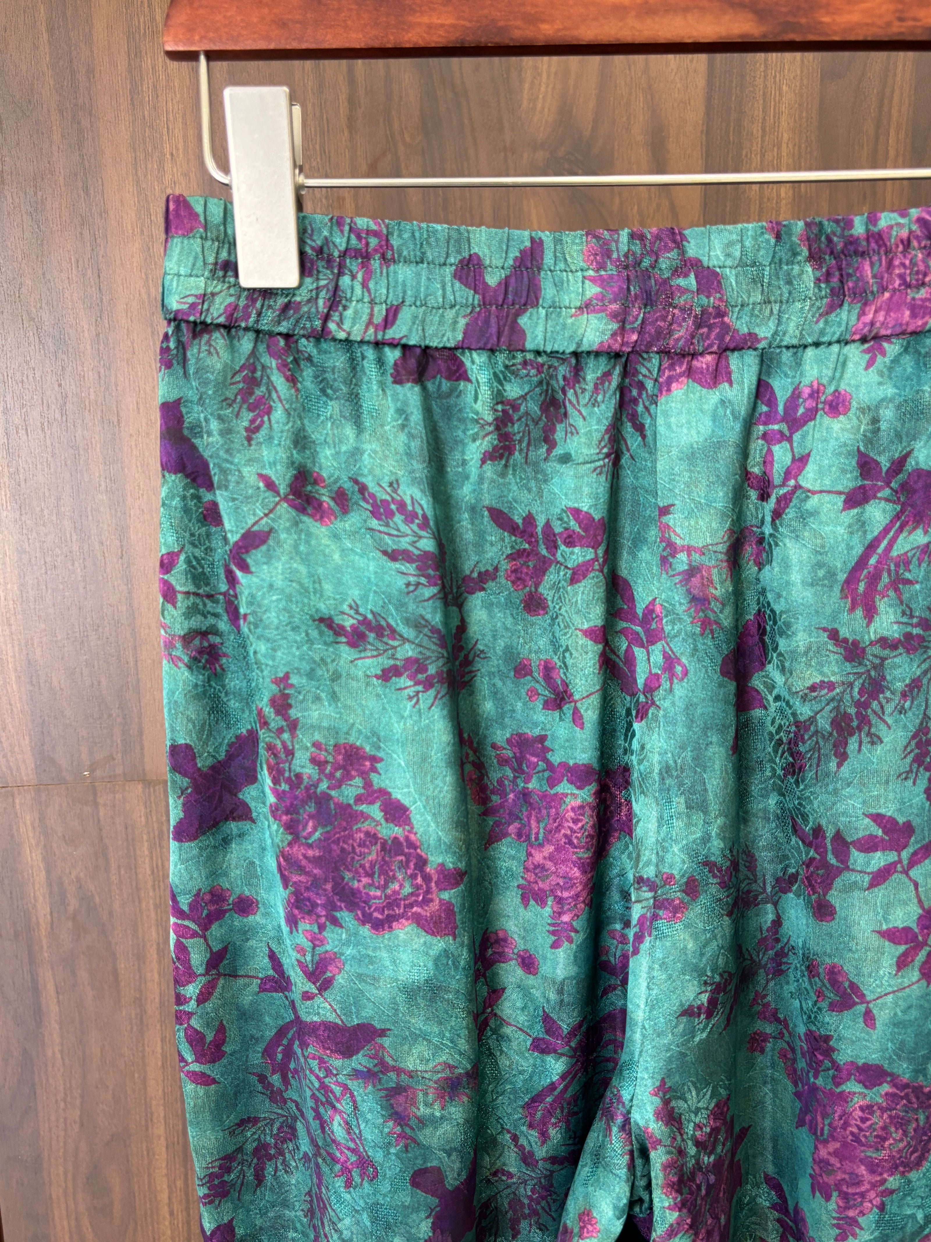 青綠色香雲紗褲子 Teal Xiangyunsha Pants - Luxe Orienta CO., LIMITED