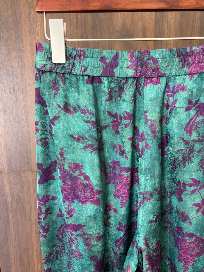 青綠色香雲紗褲子 Teal Xiangyunsha Pants - Luxe Orienta CO., LIMITED