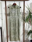 綠色無袖旗袍 Green Sleeveless Qipao - Luxe Orienta CO., LIMITED