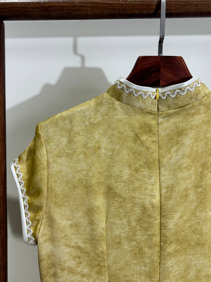 黃色旗袍 Yellow Qipao - Luxe Orienta CO., LIMITED