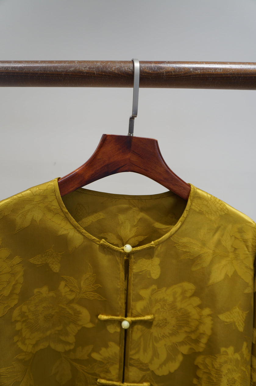Yellow Song Brocade Blouse | Radiance of Tradition - Luxe Orienta CO., LIMITED