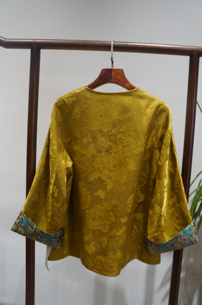 Yellow Song Brocade Blouse | Radiance of Tradition
