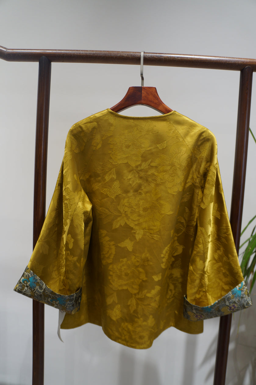 Yellow Song Brocade Blouse | Radiance of Tradition - Luxe Orienta CO., LIMITED