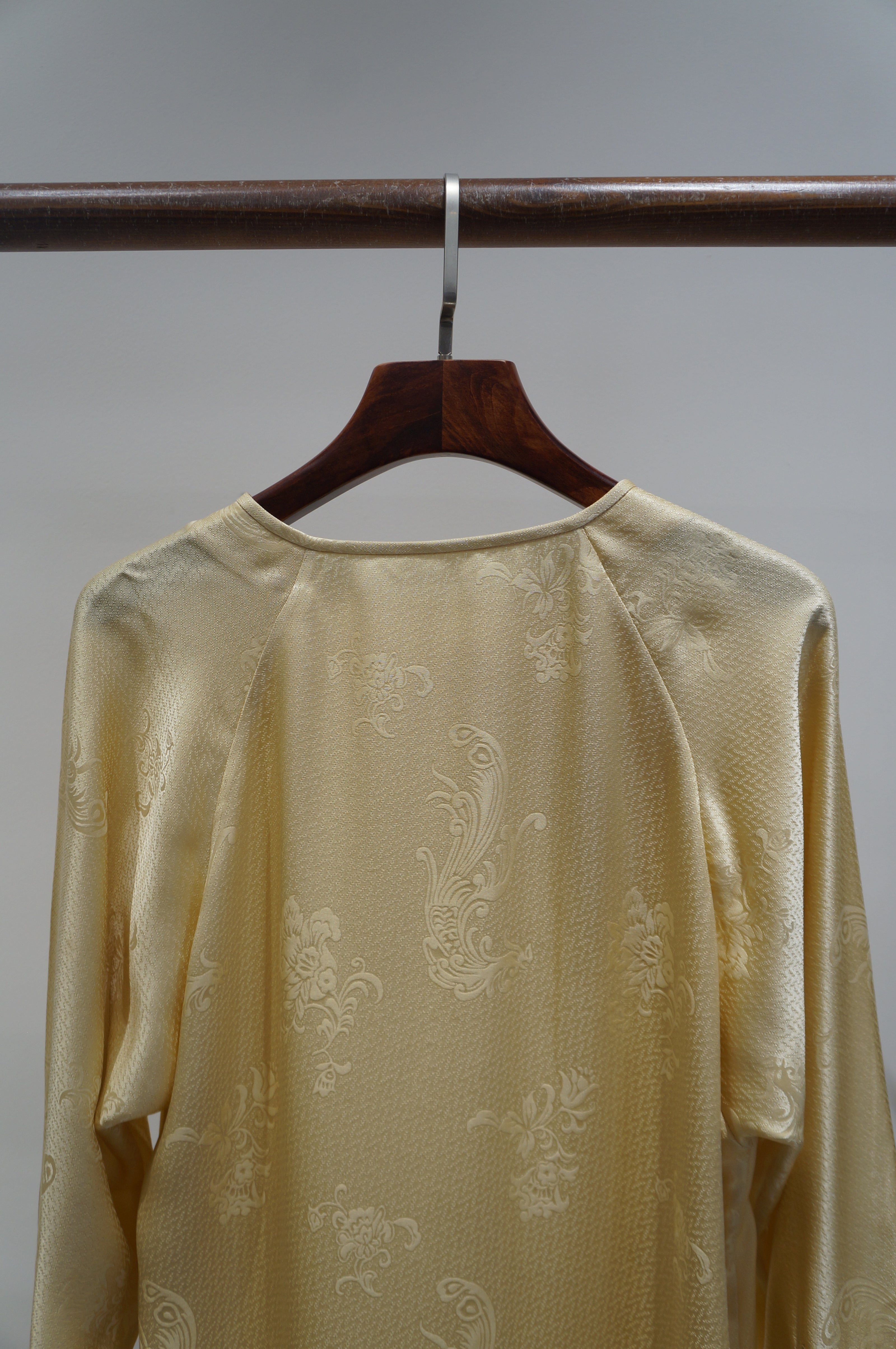 Yellow Mulberry Silk Embroidered Blouse | Refined Chinese Elegance - Luxe Orienta CO., LIMITED