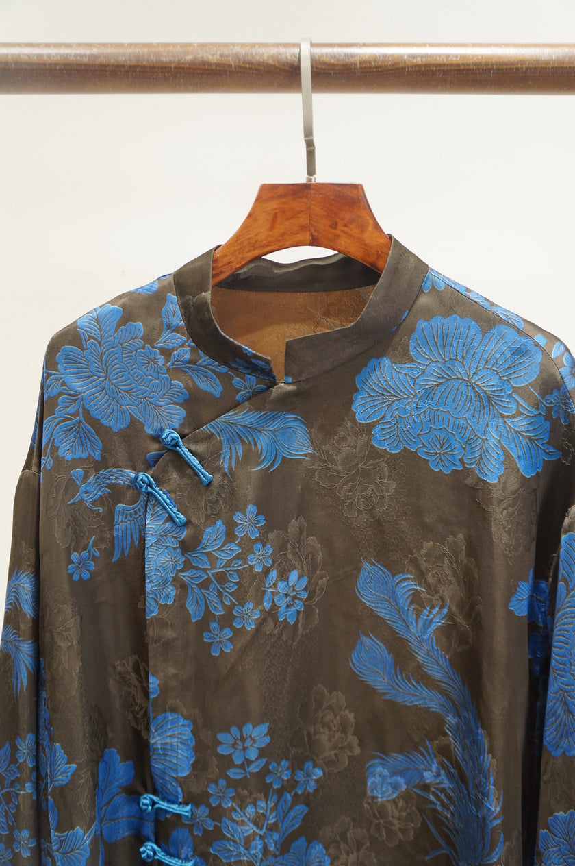 Blue Phoenix Xiangyunsha Blouse | Grace in Motion - Luxe Orienta CO., LIMITED
