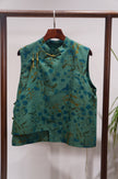 Green Mulberry Silk Vest | Modern Chinese Sophistication - Luxe Orienta CO., LIMITED