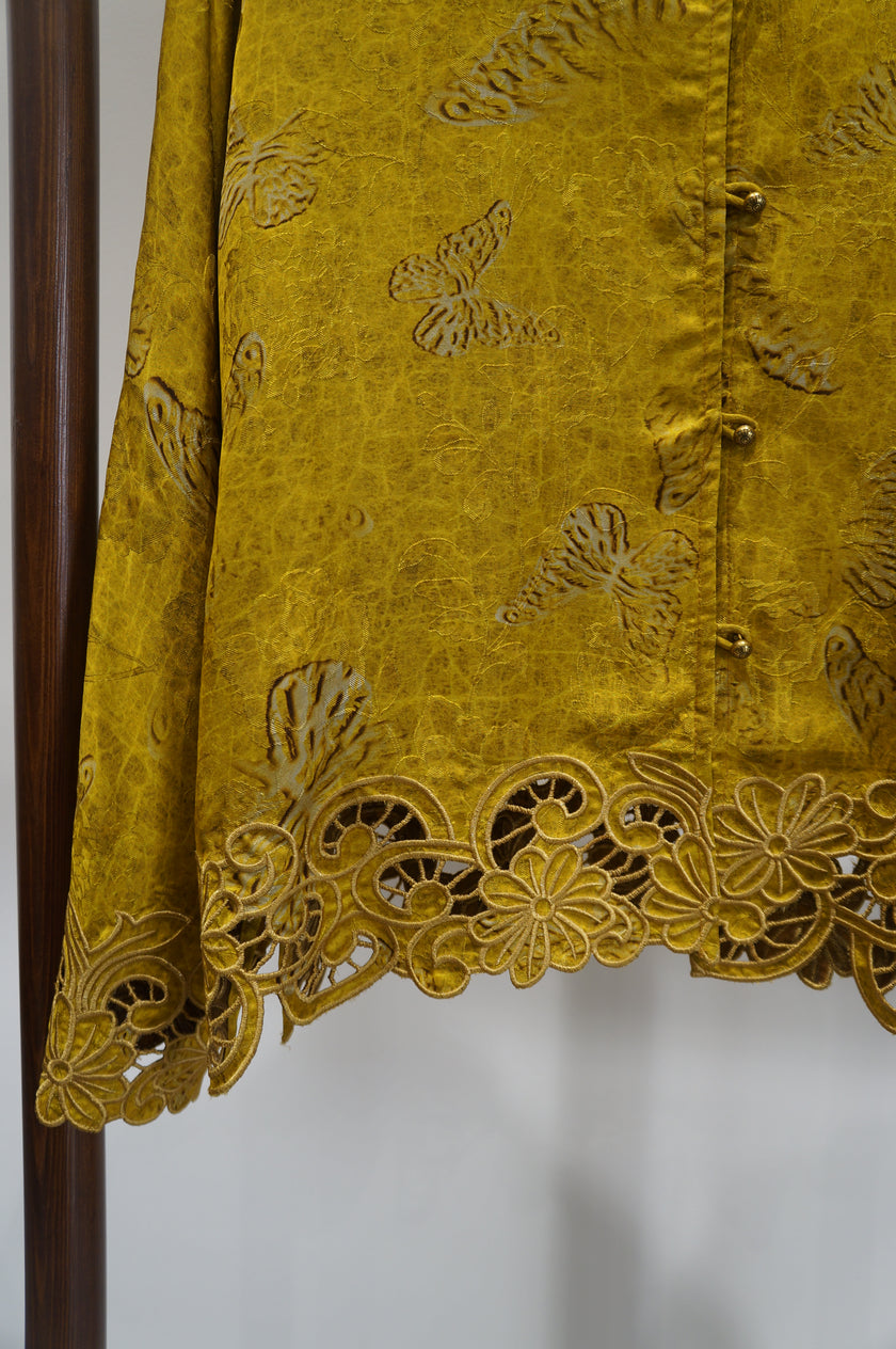 Yellow Xiangyunsha Embroidered Jacket | Timeless Chinese Elegance - Luxe Orienta CO., LIMITED